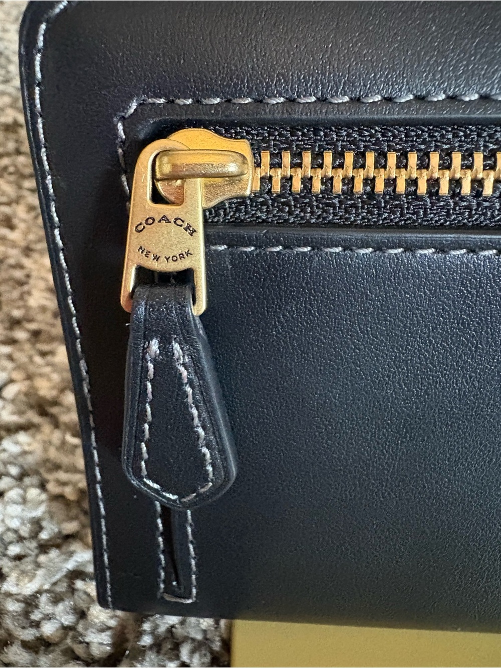 Coach Black Leather Slim Essential Wallet- Long - Picture 3 of 8